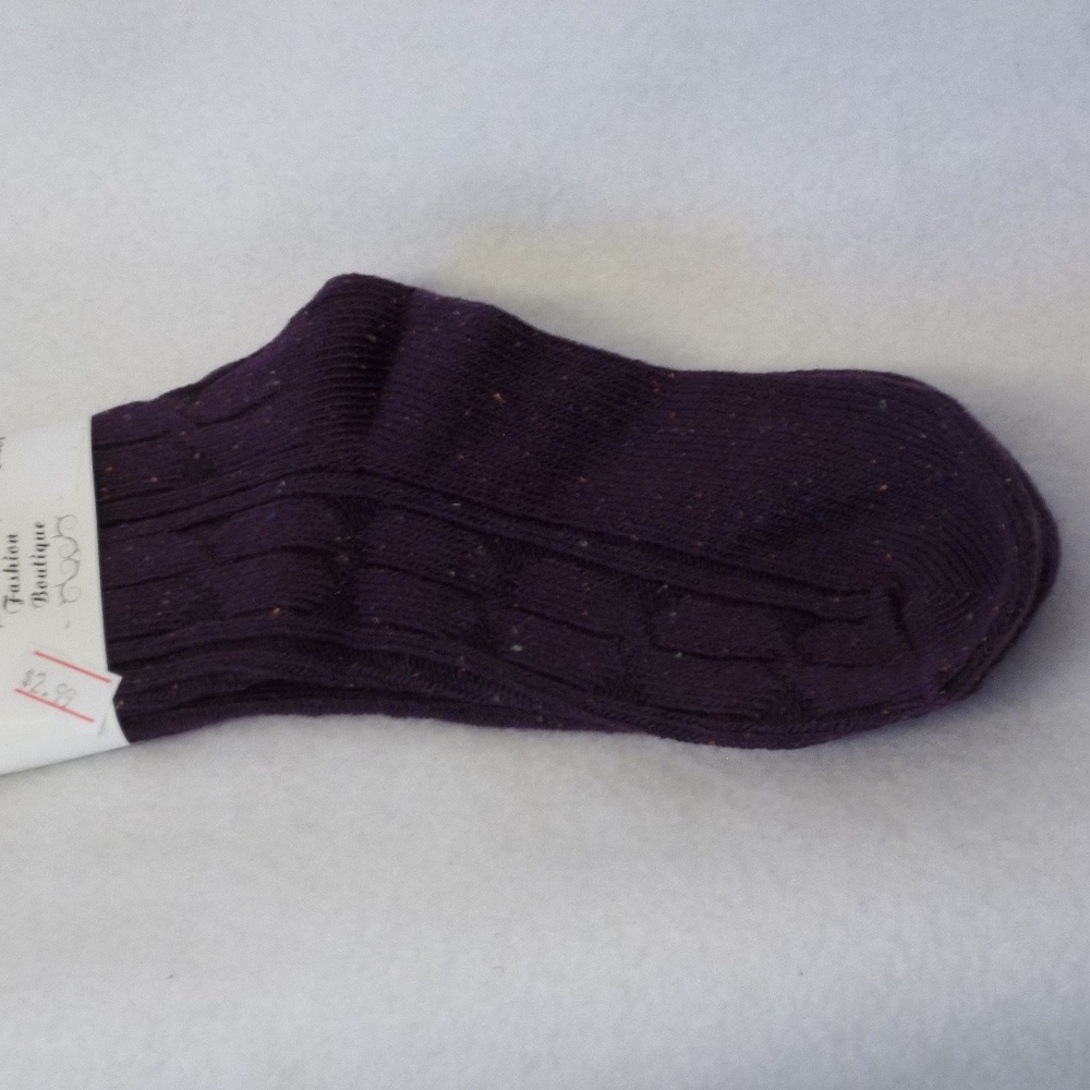 Fashion Boutique Black Ribbed Crew Socks